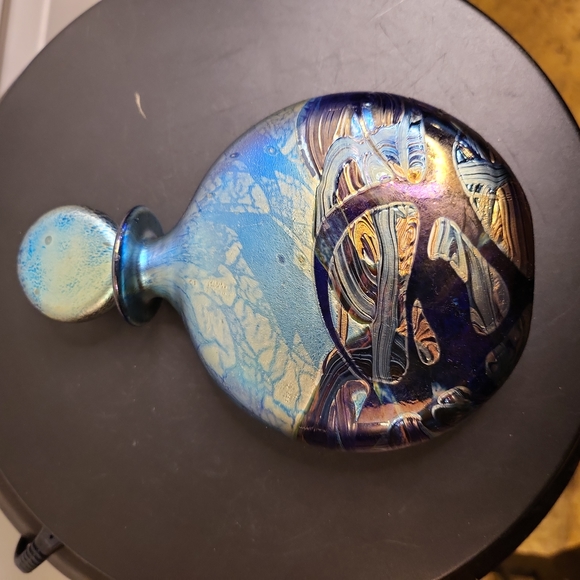 Isle of Wight England Bottle with Stopper Hand Blown w/ Original Sticker - Picture 1 of 11